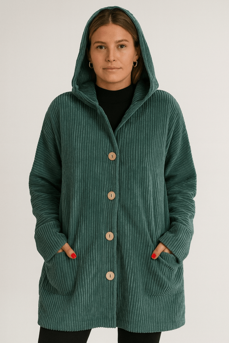INDIE | CORDUROY HOODED COAT