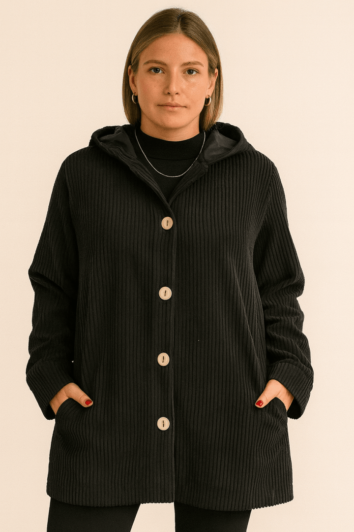INDIE | CORDUROY HOODED COAT
