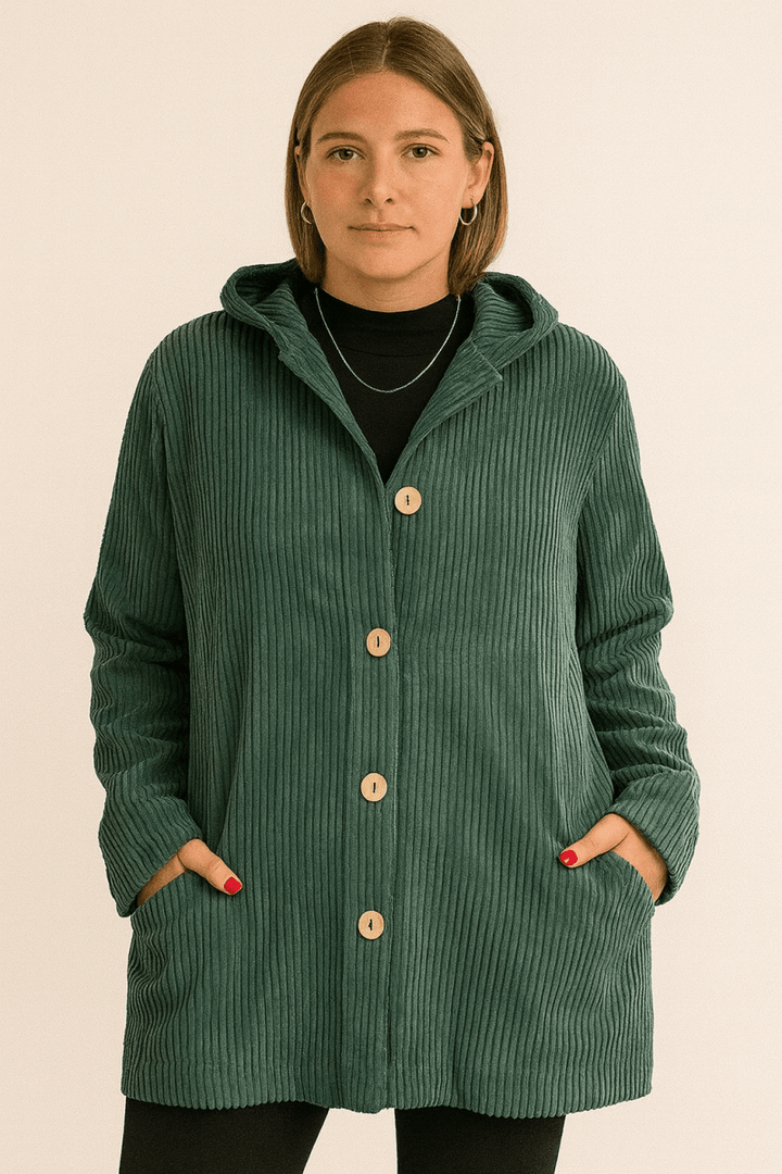INDIE | CORDUROY HOODED COAT
