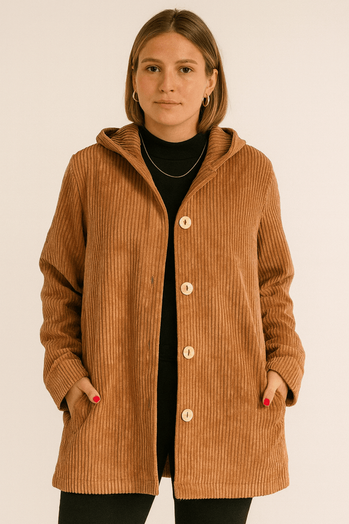 INDIE | CORDUROY HOODED COAT