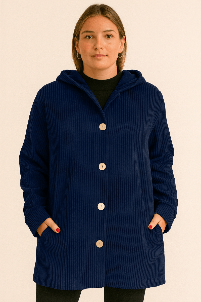 INDIE | CORDUROY HOODED COAT