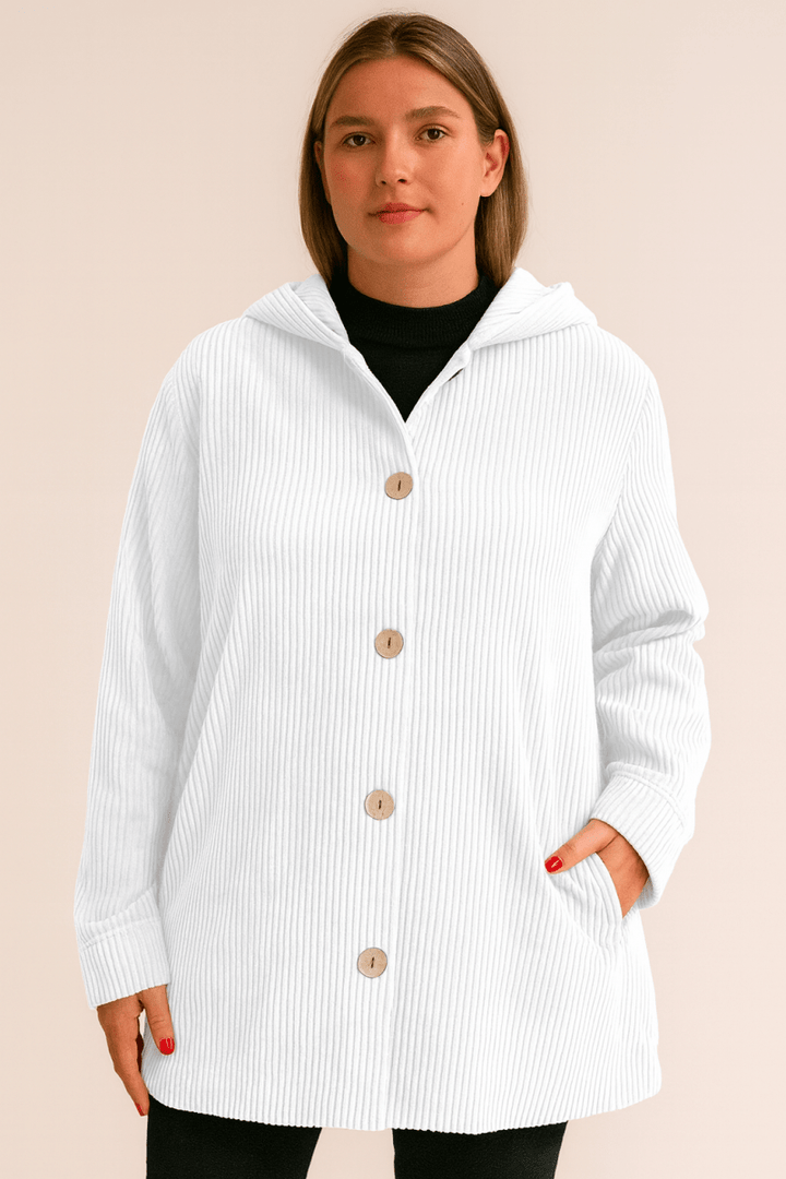 INDIE | CORDUROY HOODED COAT
