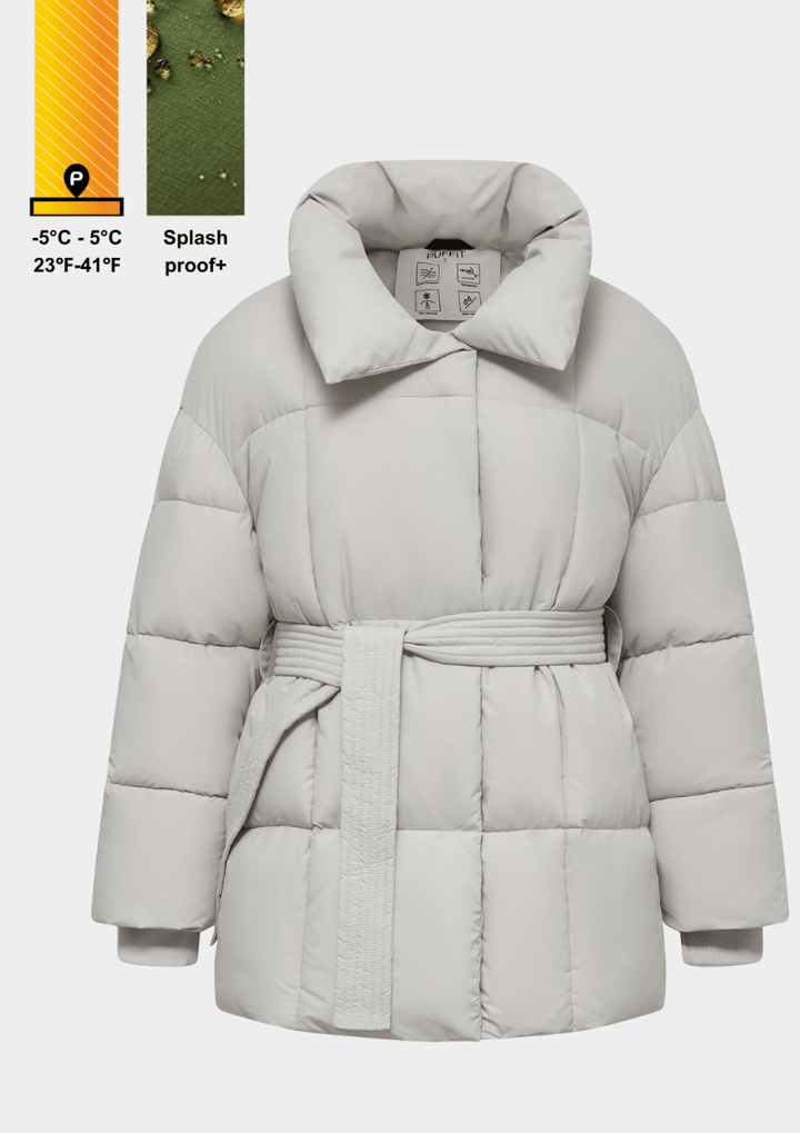 NOVA | Mid-Length Belted Puffer Coat
