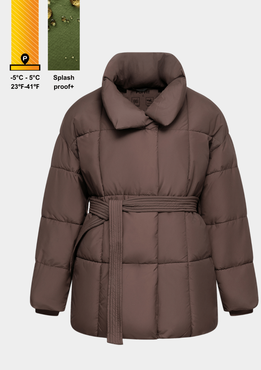 NOVA | Mid-Length Belted Puffer Coat