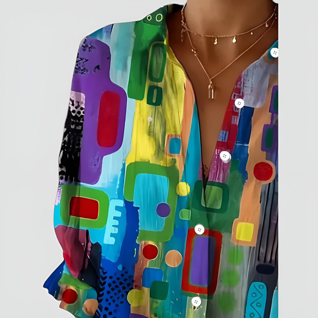 Clara | Artistic Flower Blouse