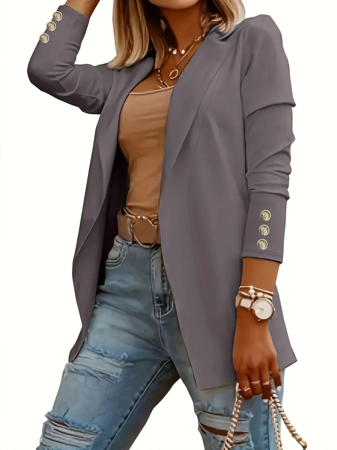 Emma | Chic Open Front Jacke