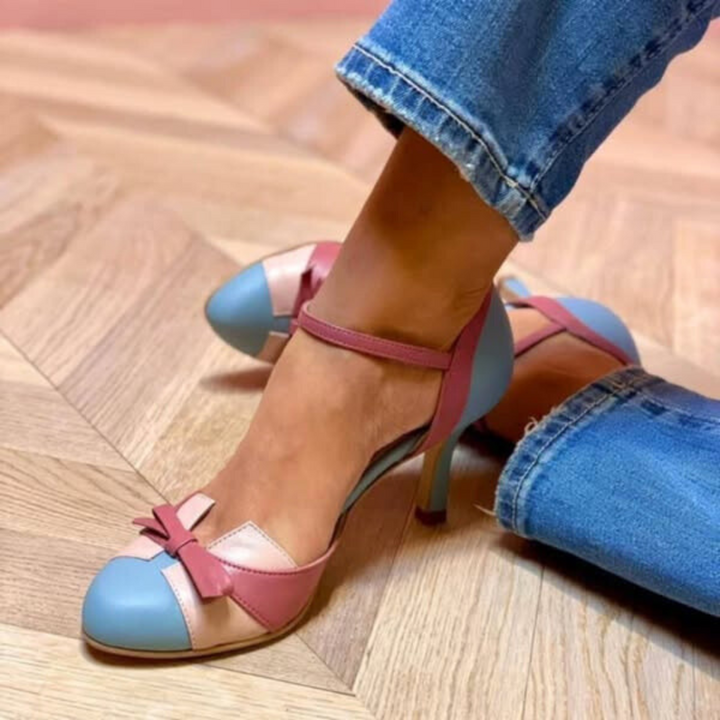 Chloe | Zapatos de tacón con bloque bicolor