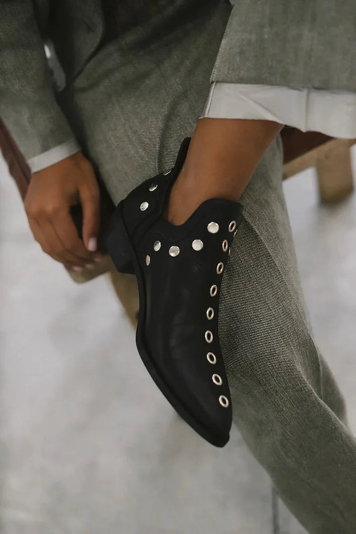 Brenda | Studded Pointed Toe Ankle Boot