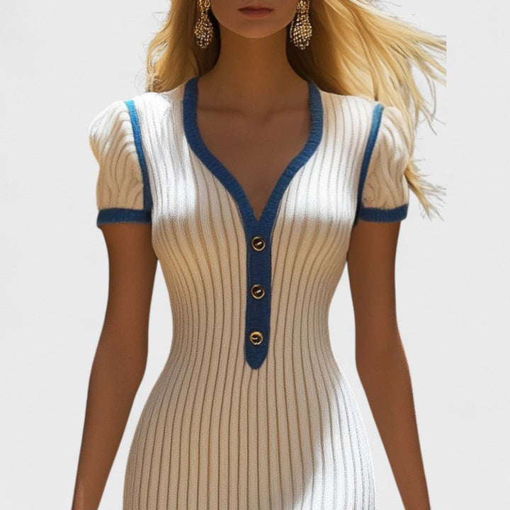 Ellena - Elegante vestido midi con falda sirena