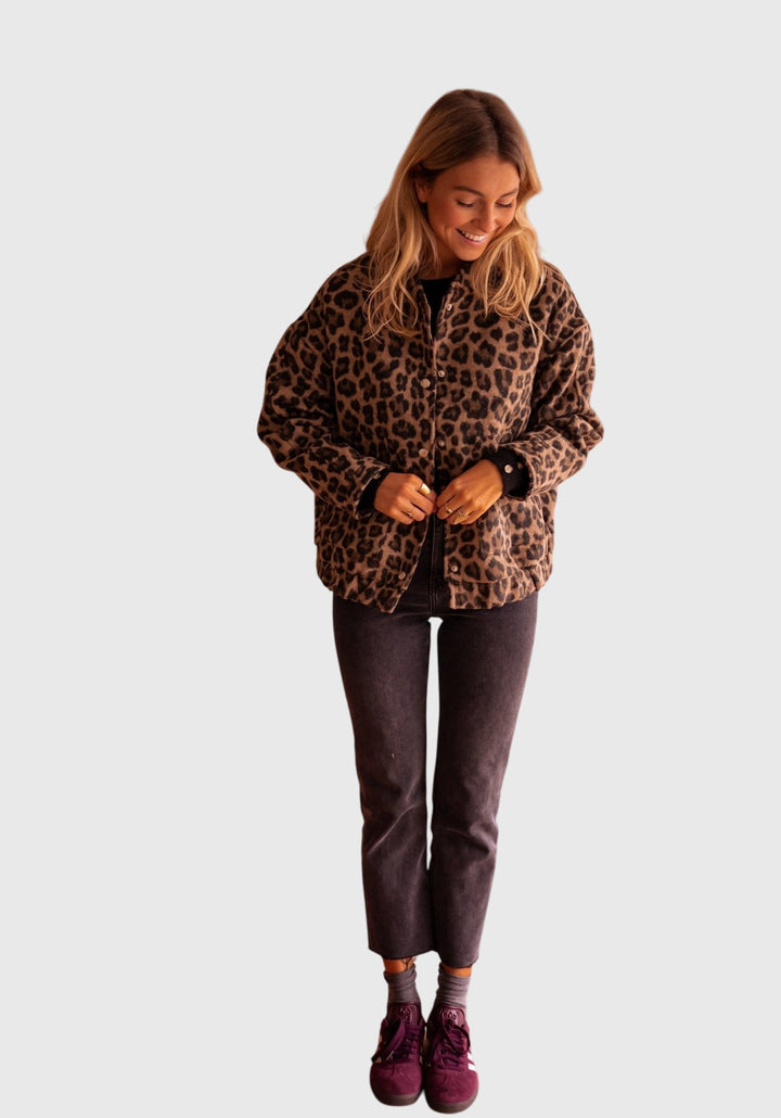 Elodie | Chaqueta elegante con estampado de leopardo
