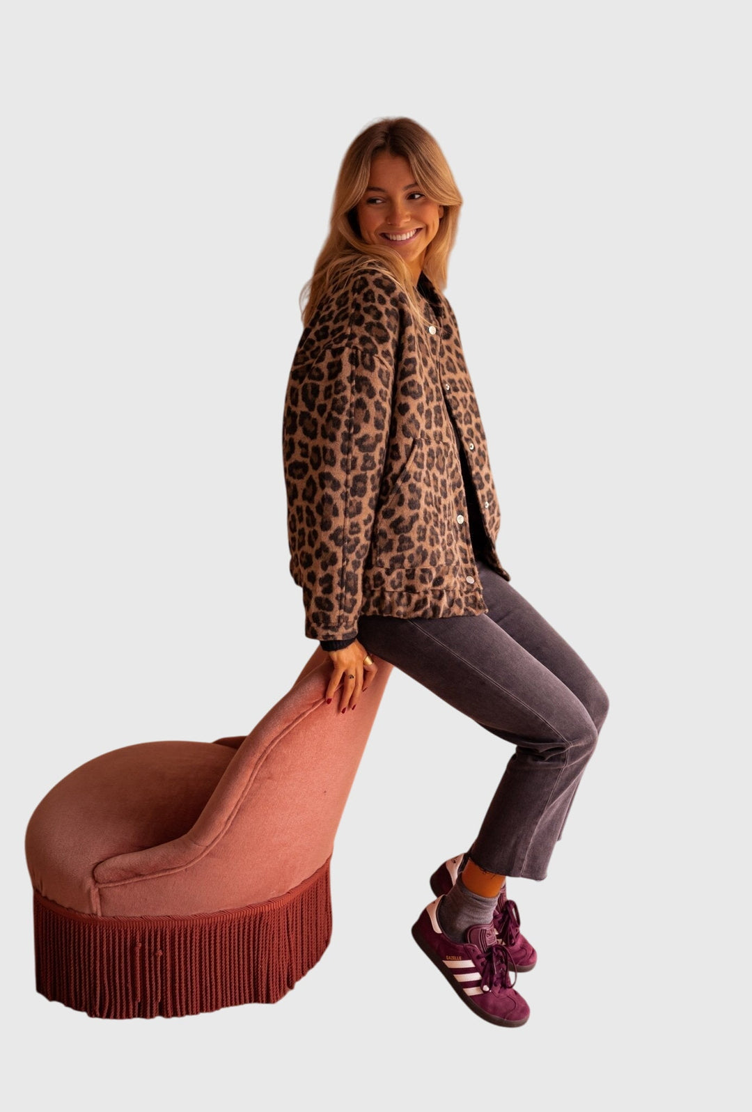 Elodie | Chaqueta elegante con estampado de leopardo