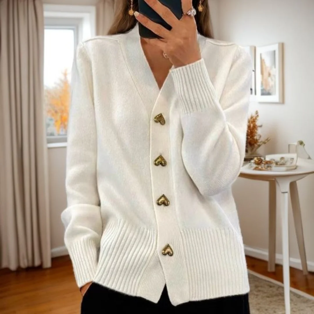 Arielle | Chaqueta suave con botones de corazón