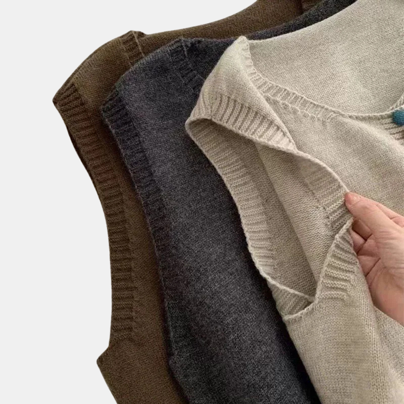 Clara | Chaleco de punto clásico