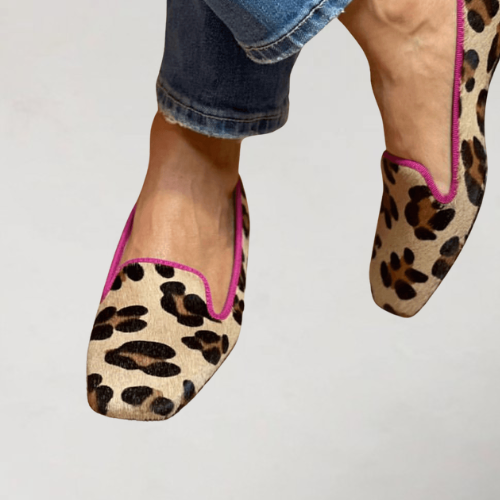 Yvonne | Mocasines con estampado de leopardo