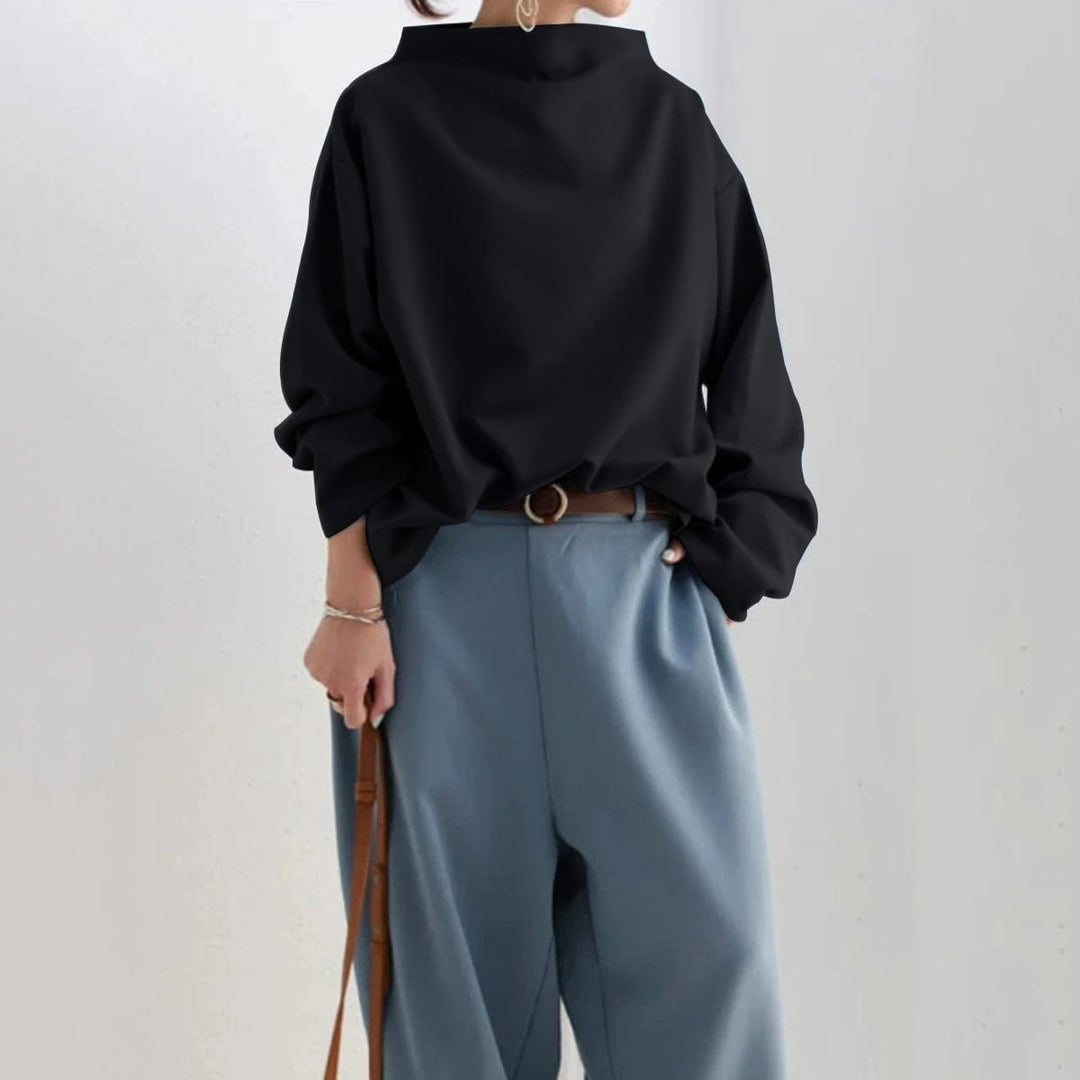 Margot | Top de punto suave con cuello alto