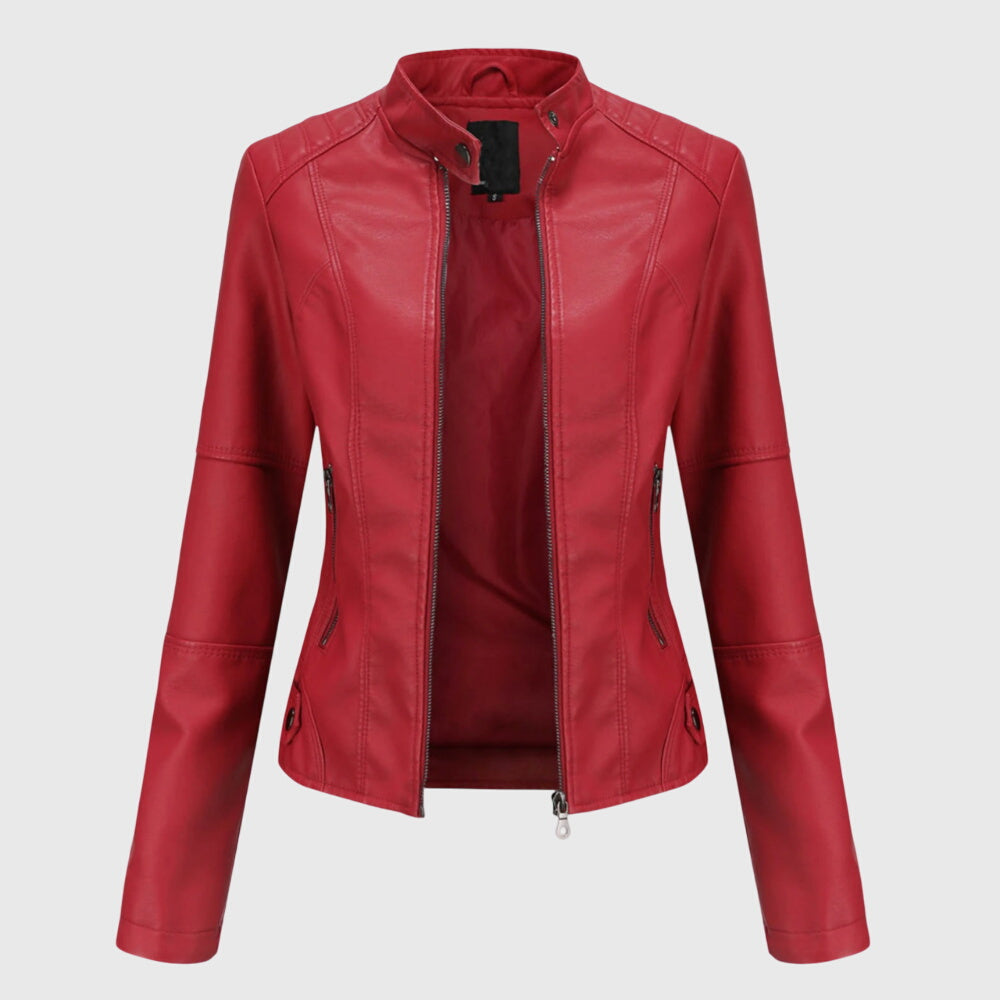 Giorgina™ - Chaqueta de cuero elegante para mujer