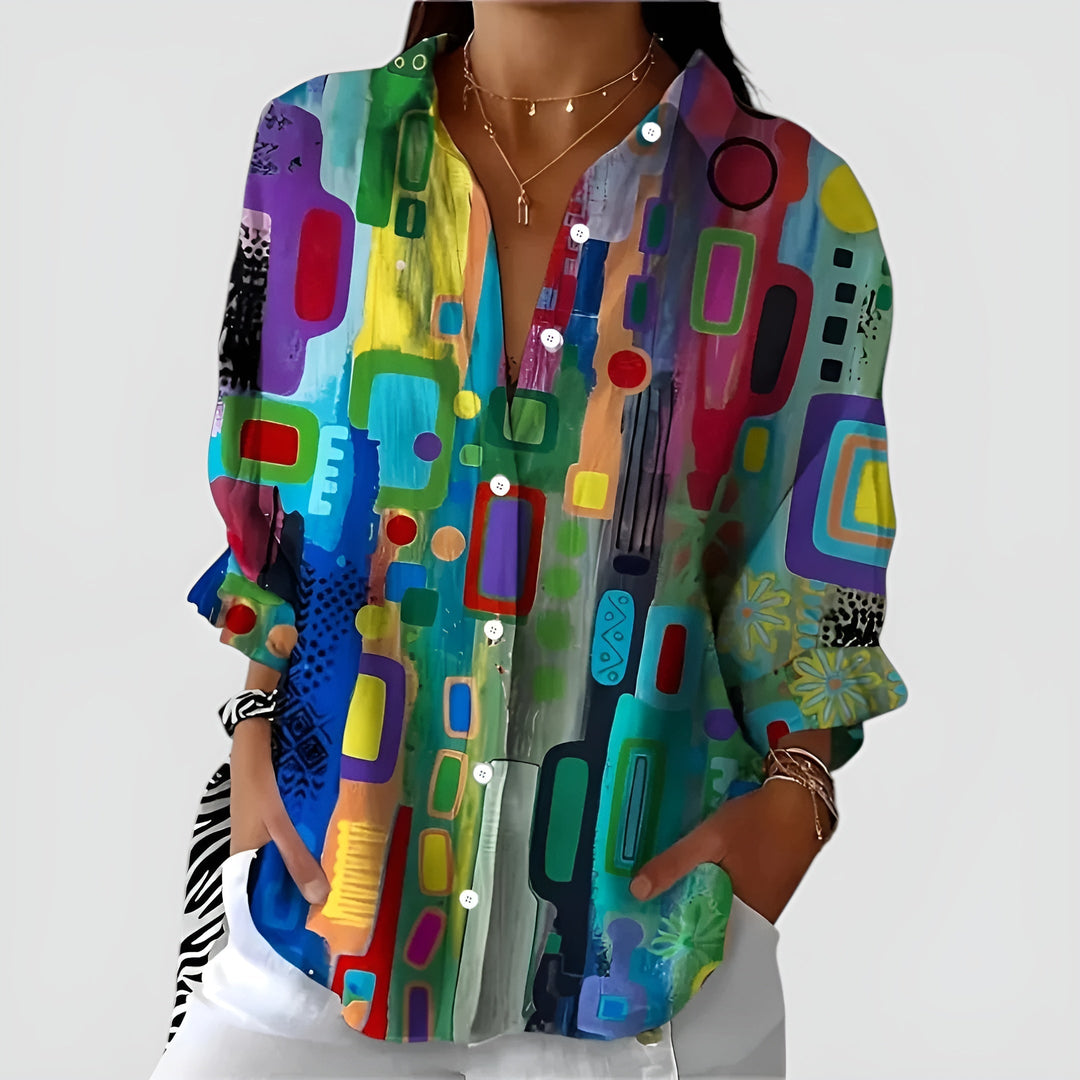 Clara | Blusa Flor Artística