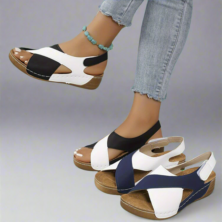Remi | Color-Blocked Slingback Sandals