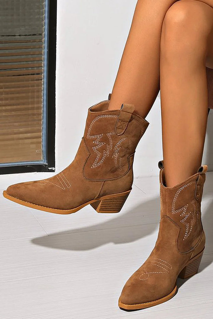 Ellie | Bottines western élégantes à bout pointu