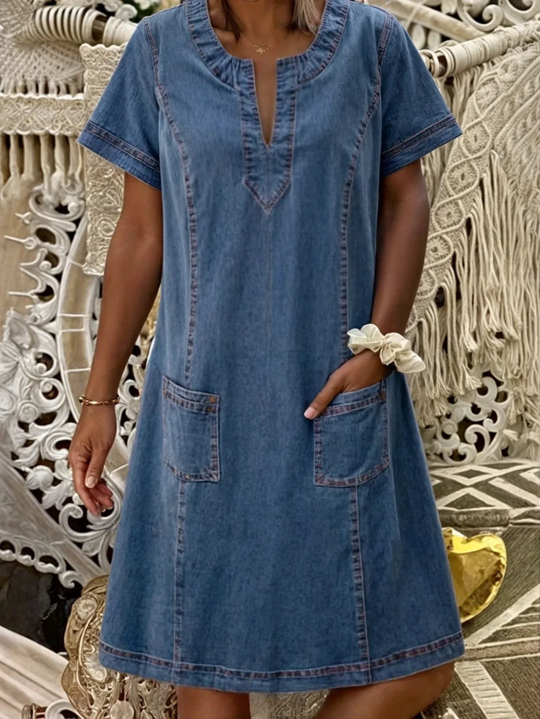 Emma | Robe en denim souple