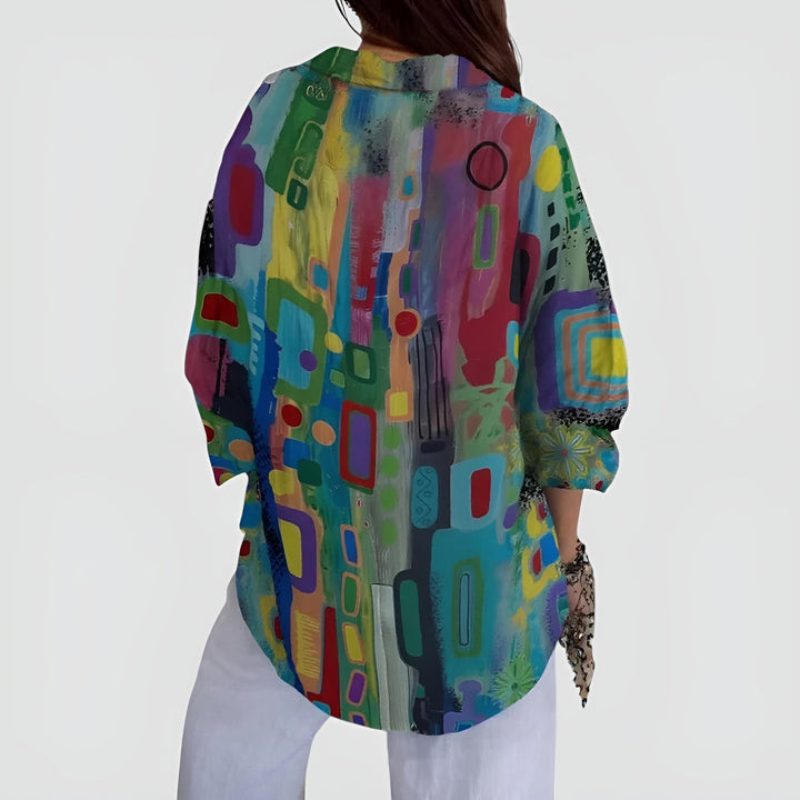 Clara | Blouse à fleurs artistiques