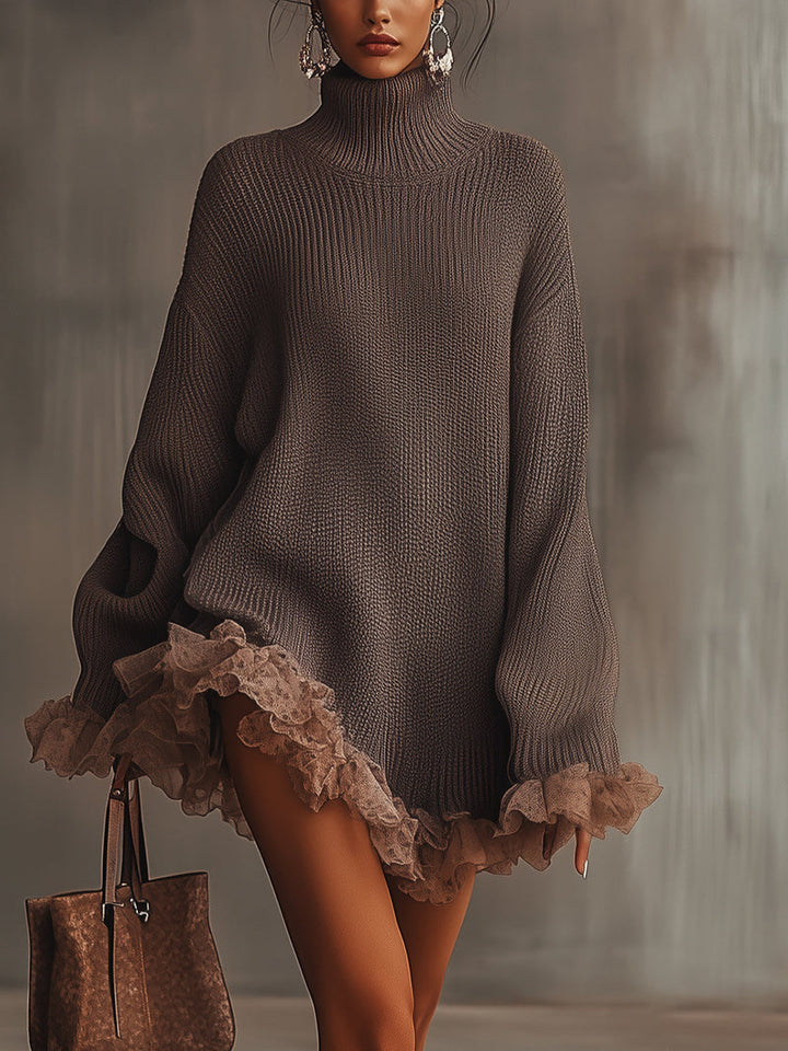 Blair- Turtleneck Knitted Sweater Dress