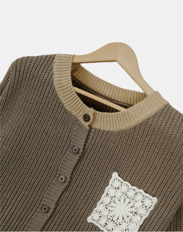 Elena | Cardigan con tasca in maglia