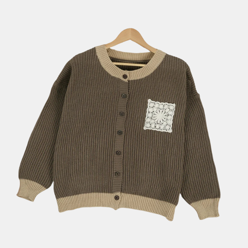 Elena | Cardigan con tasca in maglia