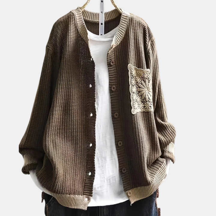 Elena | Cardigan con tasca in maglia