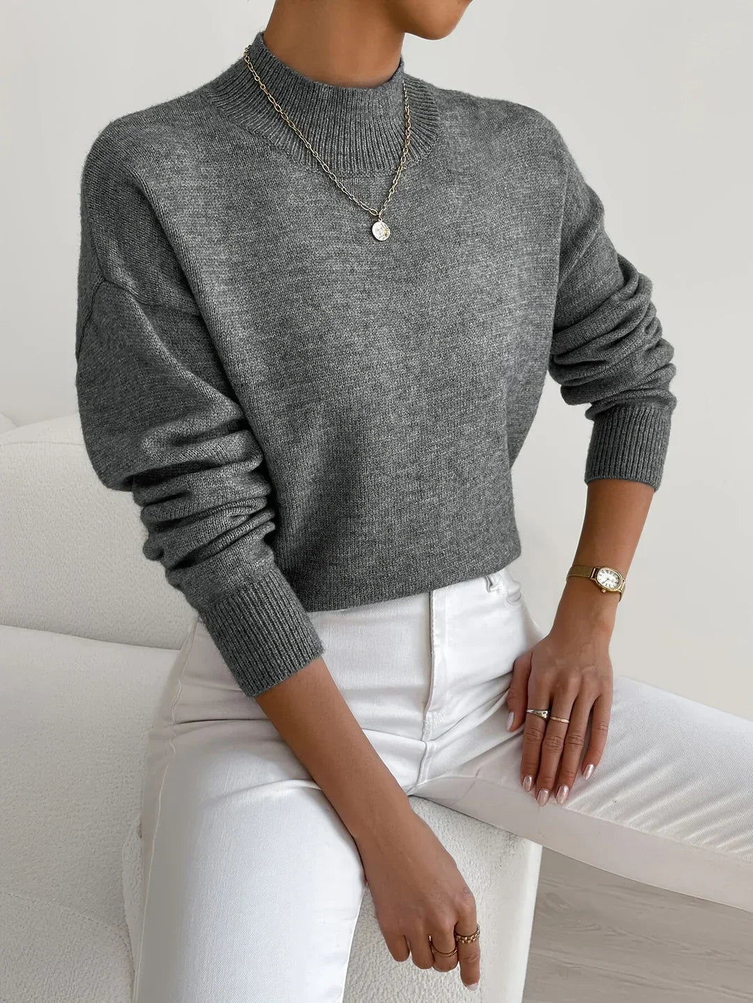Flora | Maglione classico con taglio moderno