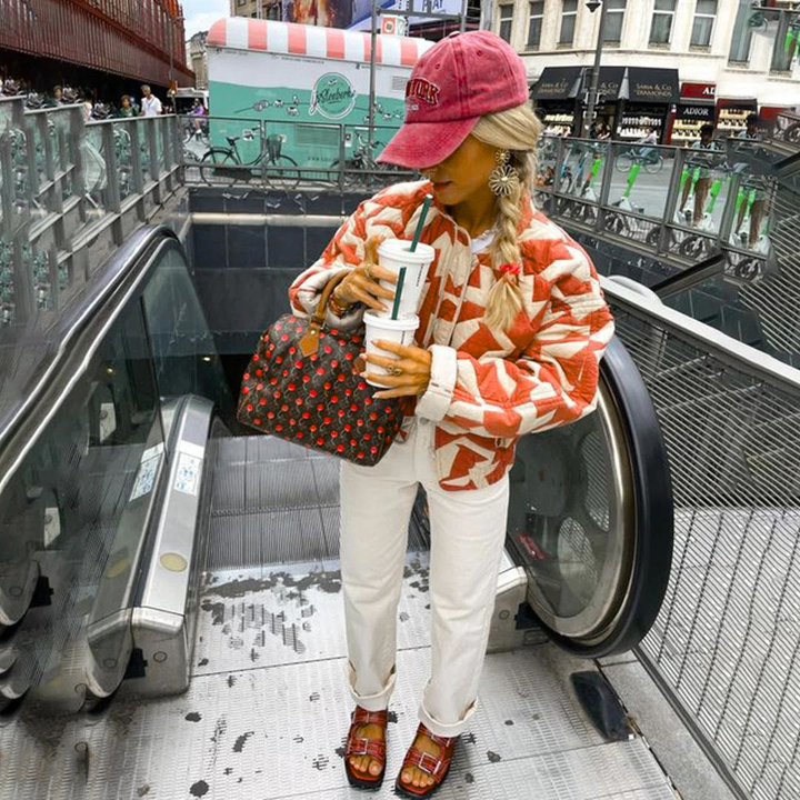 Trendy bedrukte jas van Nicole
