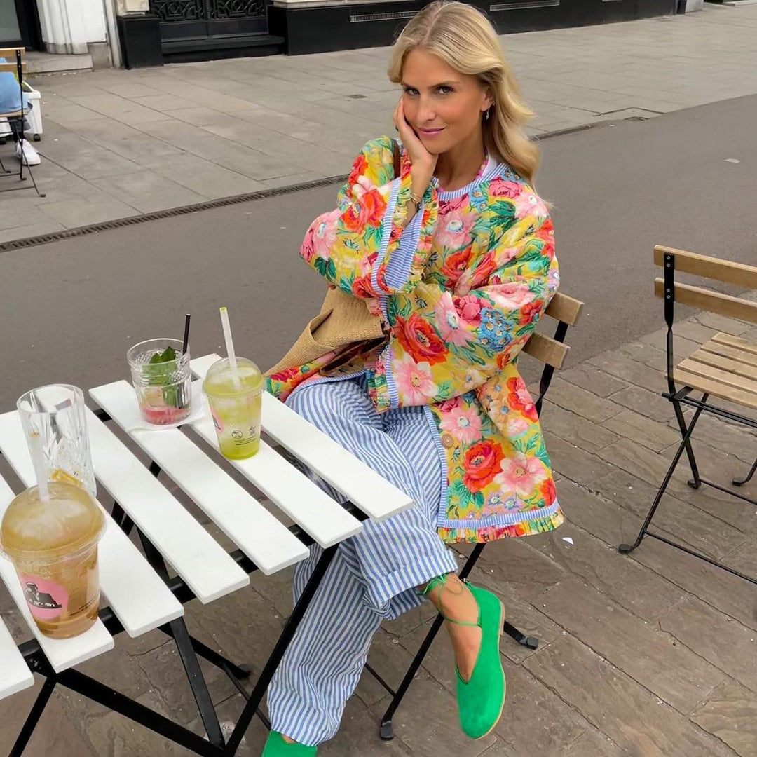 Trendy bedrukte jas van Nicole