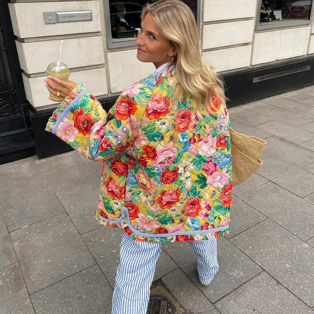 Trendy bedrukte jas van Nicole