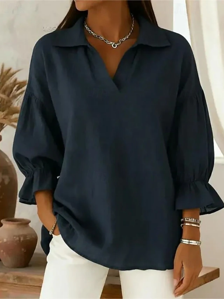 Makayla | Blusa com gola descontraída