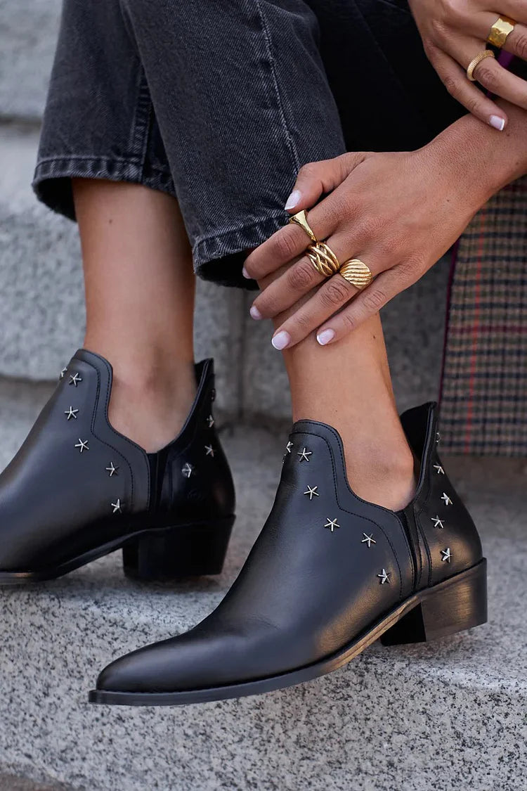 Deborah | Star-Embellished Ankle Boots