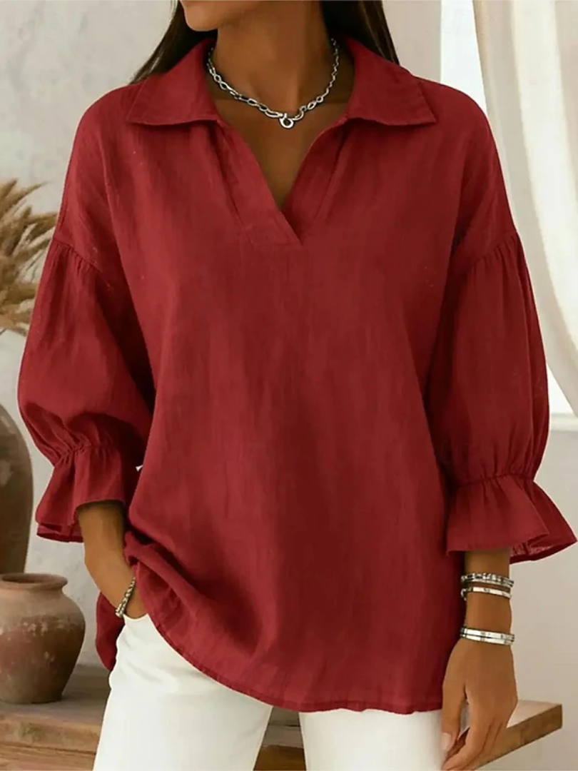 Makayla | Blusa com gola descontraída