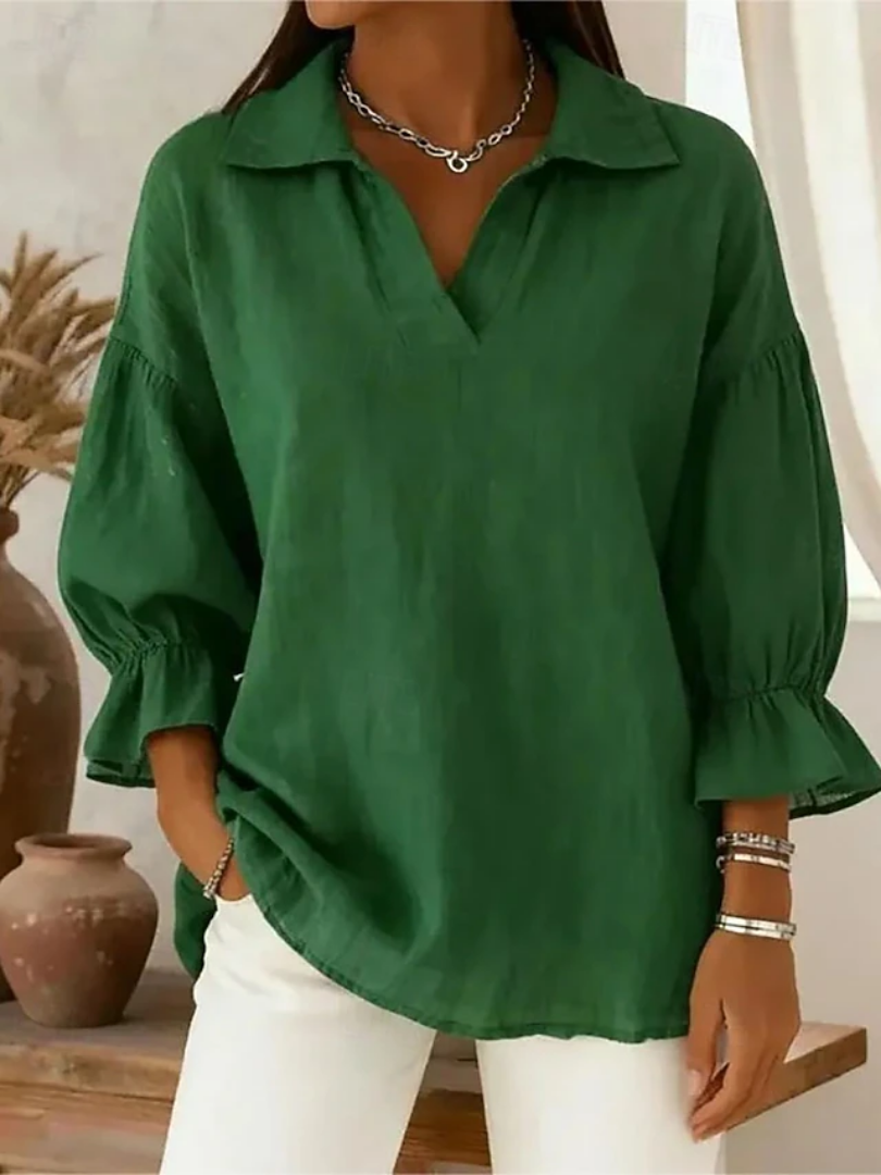 Makayla | Blusa com gola descontraída