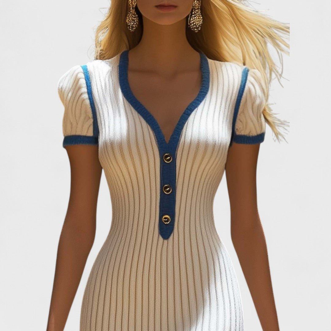 Ellena - Vestido midi elegante com saia sereia