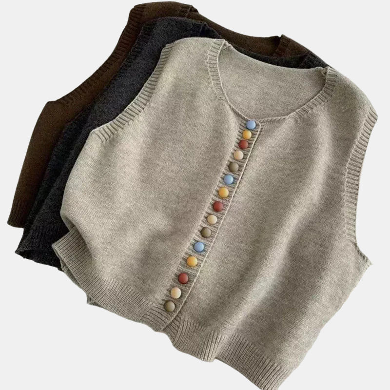 Clara | Colete de malha clássico