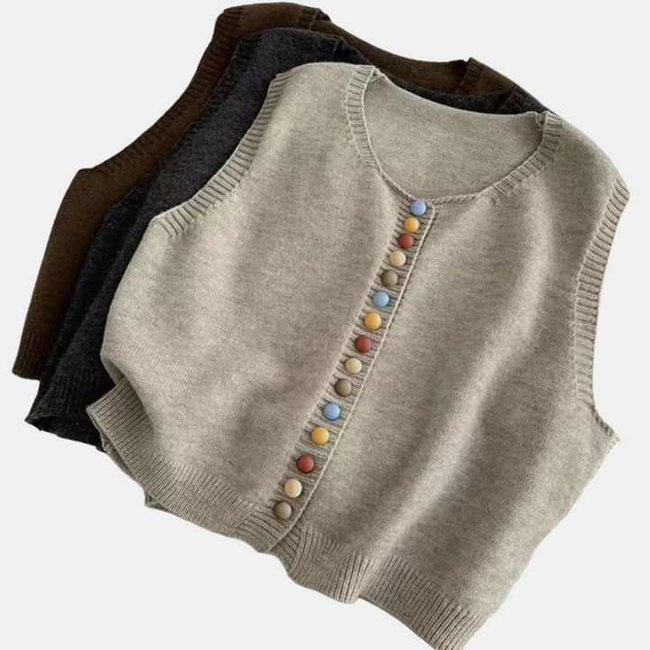 Clara | Colete de malha clássico