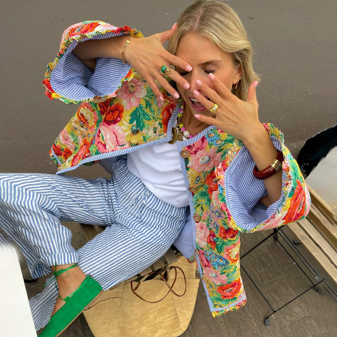 Nicole | Casaco estampado na moda