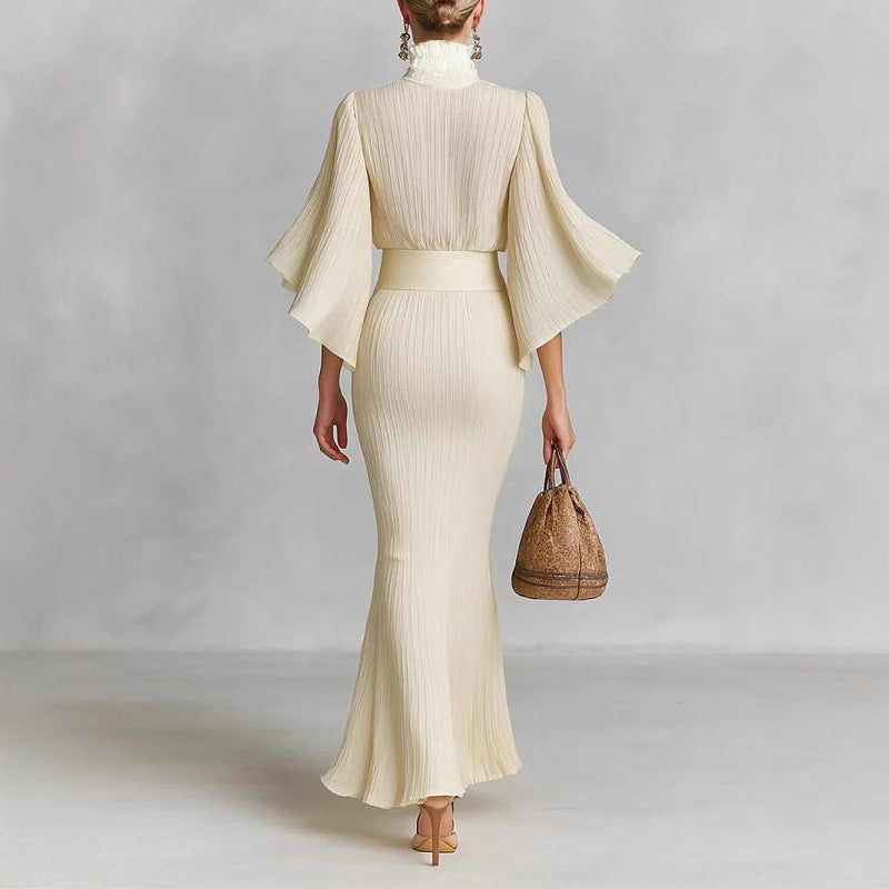 Maybelle | Vestido elegante com pregas fluidas