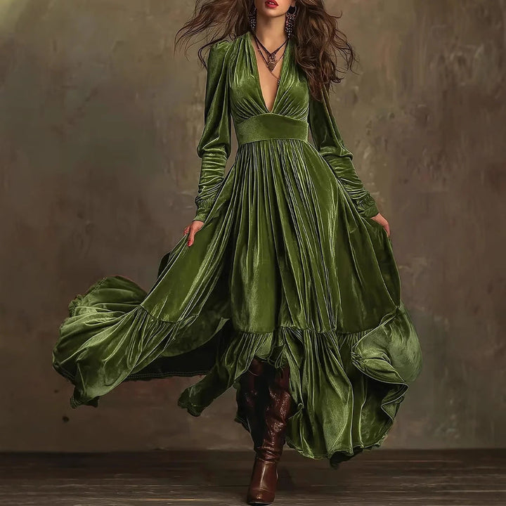 Meredith | Vestido de noite de veludo luxuoso