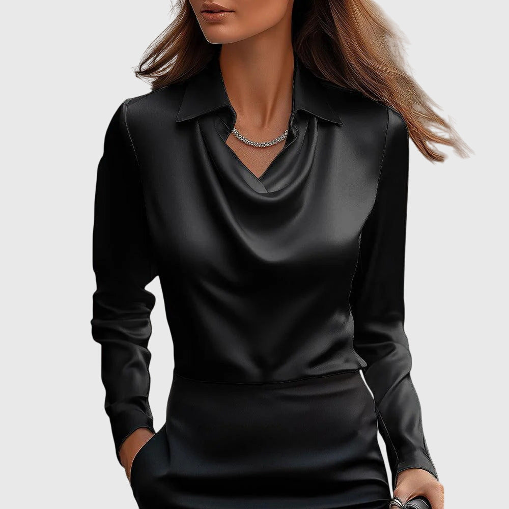 Rosa | Elegant blus med blommigt tryck