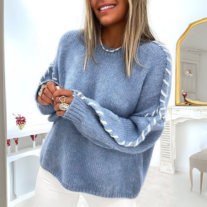 Johanna | Tröja med dekorativa stygndetaljer