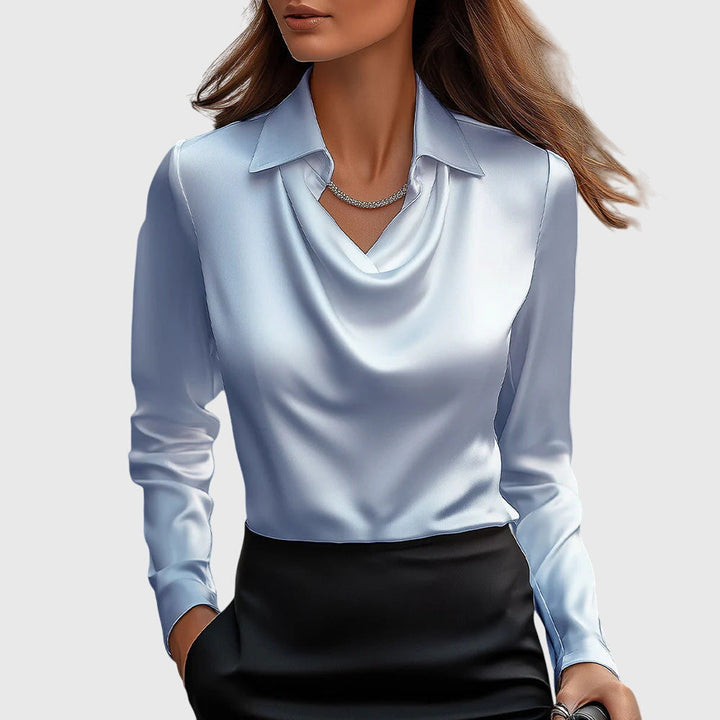Rosa | Elegant blus med blommigt tryck