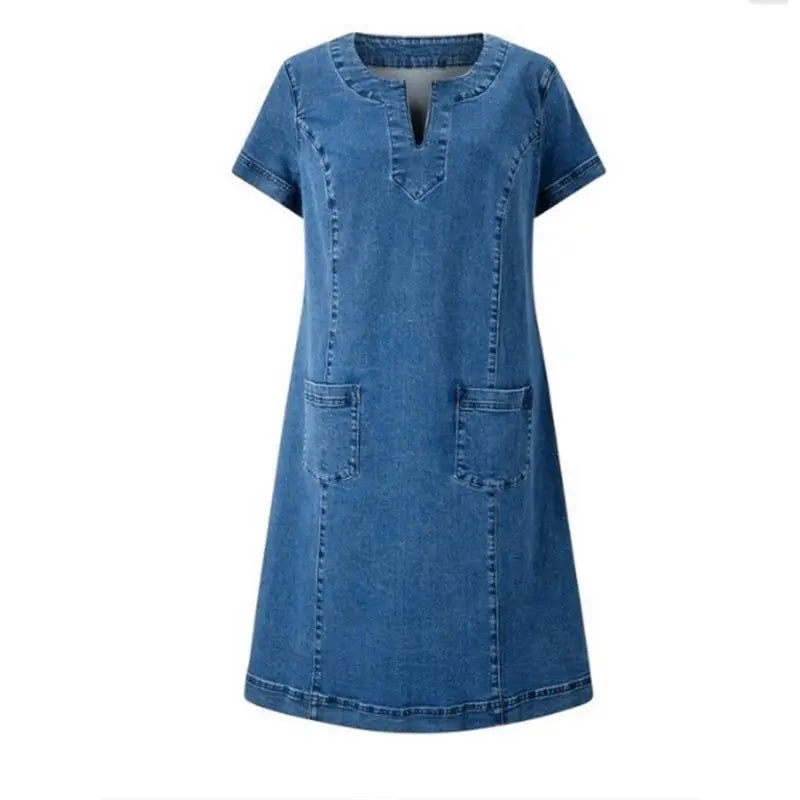 Emma | Mjuk denimklänning