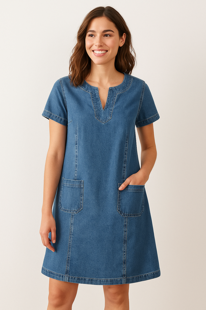 Emma | Mjuk denimklänning